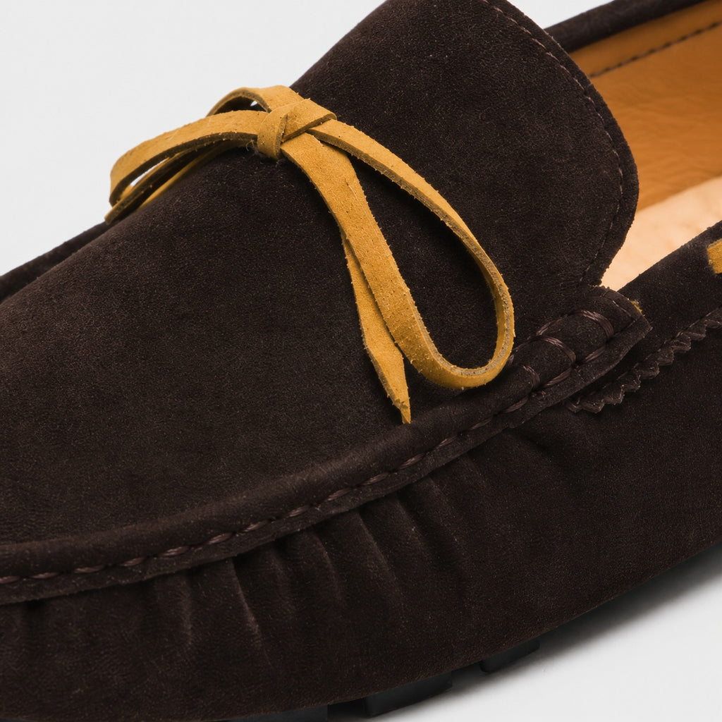 Noble Chaussure Mocassin Homme Marron Mocassin Homme Classique De Conduite À Nœud Marron