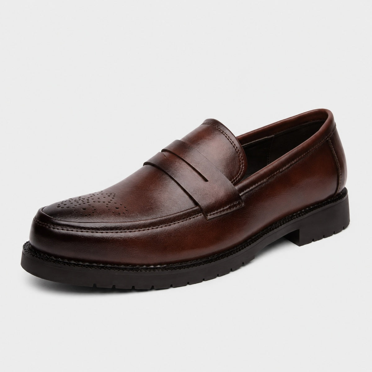 Noble Chaussure Mocassin Homme Marron Mocassin Marron Vernis