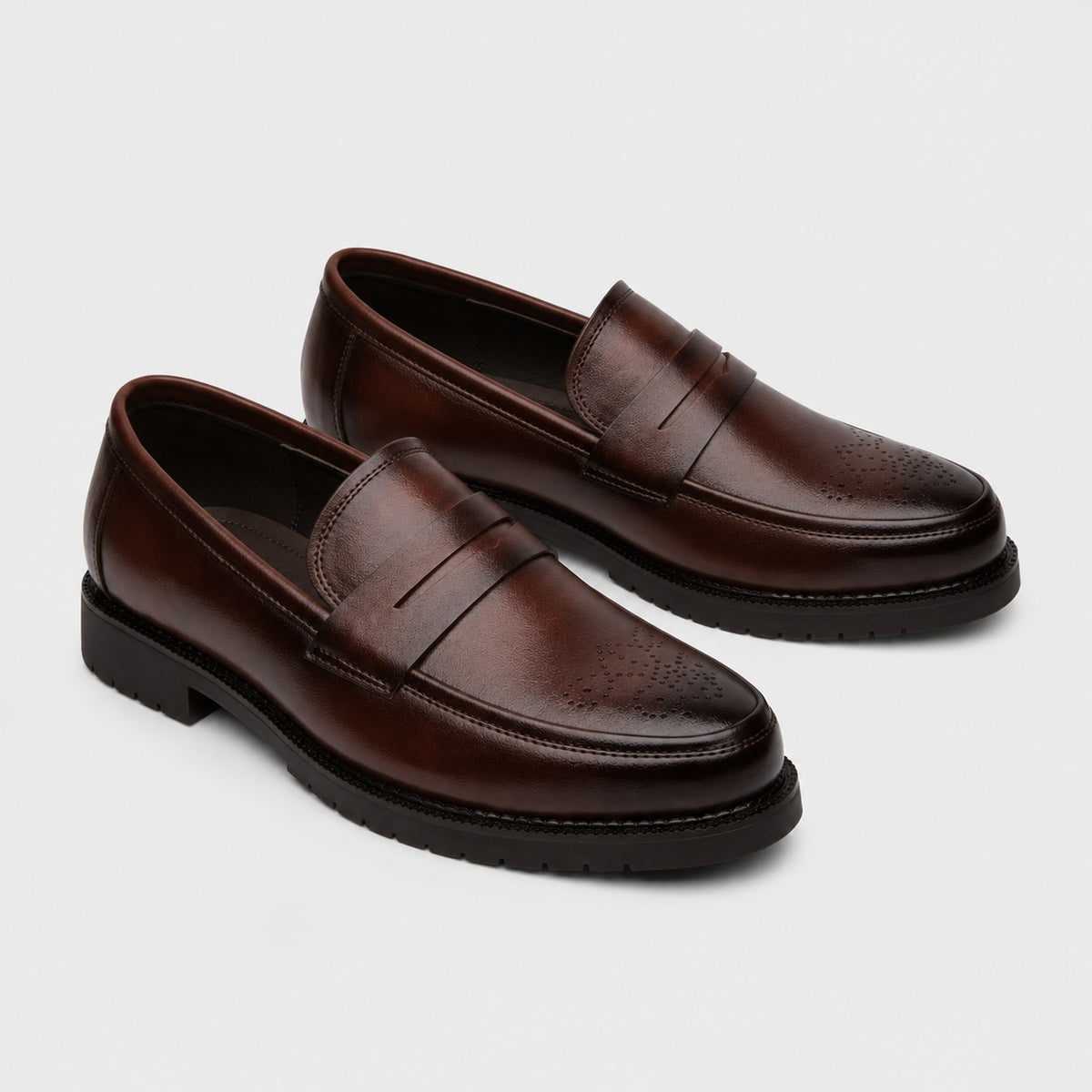 Noble Chaussure Mocassin Homme Marron Mocassin Marron Vernis