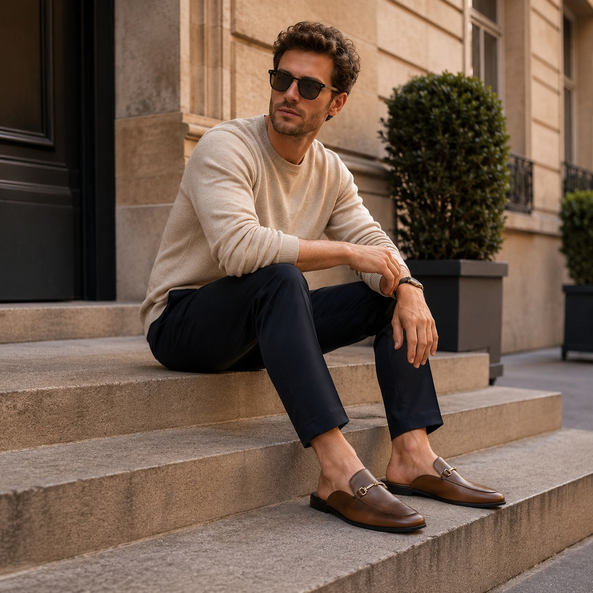 Noble Chaussure Mocassin Homme Marron Mocassins Mules Homme Marron