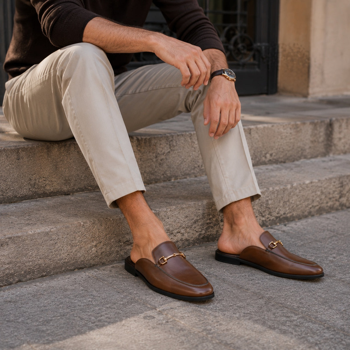 Noble Chaussure Mocassin Homme Marron Mocassins Mules Homme Marron