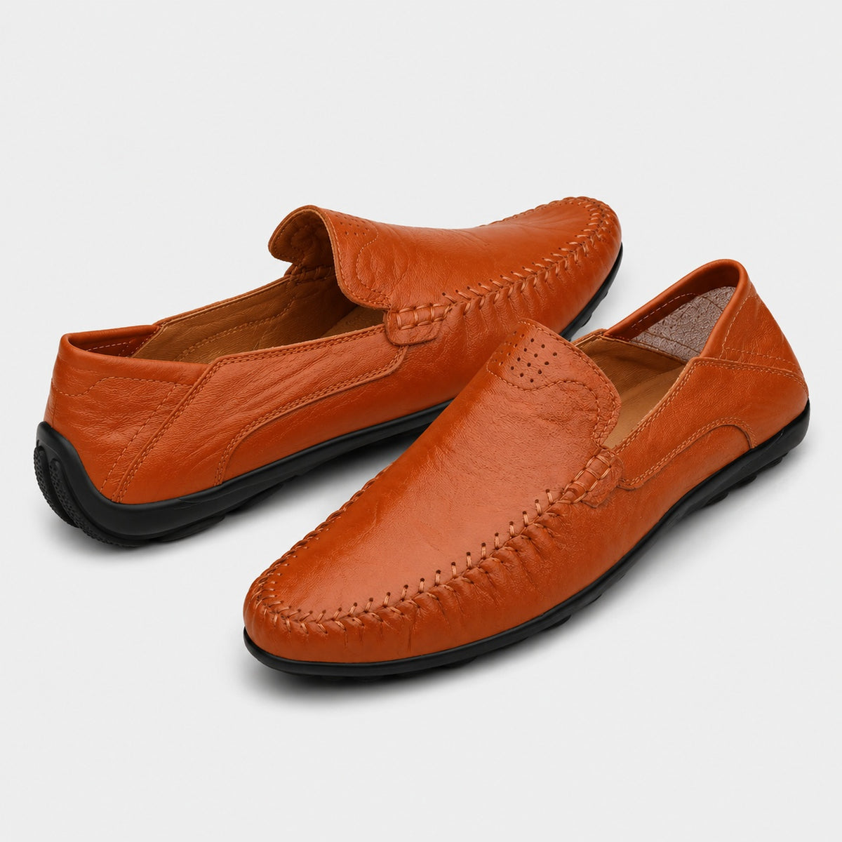 Noble Chaussure Mocassin Homme Marron Mocassins Orthopédiques De Marche Pour Homme