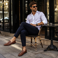 Noble Chaussure Mocassin Homme Marron Mocassins Orthopédiques Pour Homme