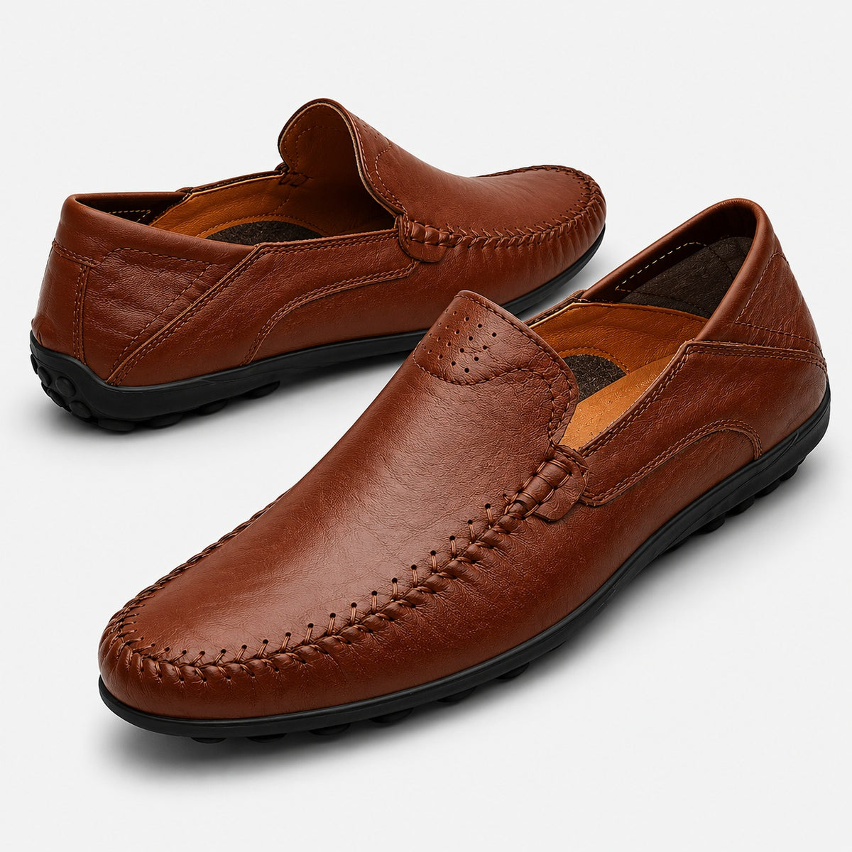 Noble Chaussure Mocassin Homme Marron Mocassins Orthopédiques Pour Homme