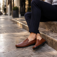 Noble Chaussure Mocassin Homme Marron Mocassins Orthopédiques Pour Homme