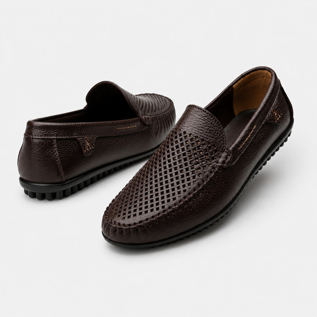 Noble Chaussure Mocassin Homme Marron Mocassins Souples En Cuir Synthétique