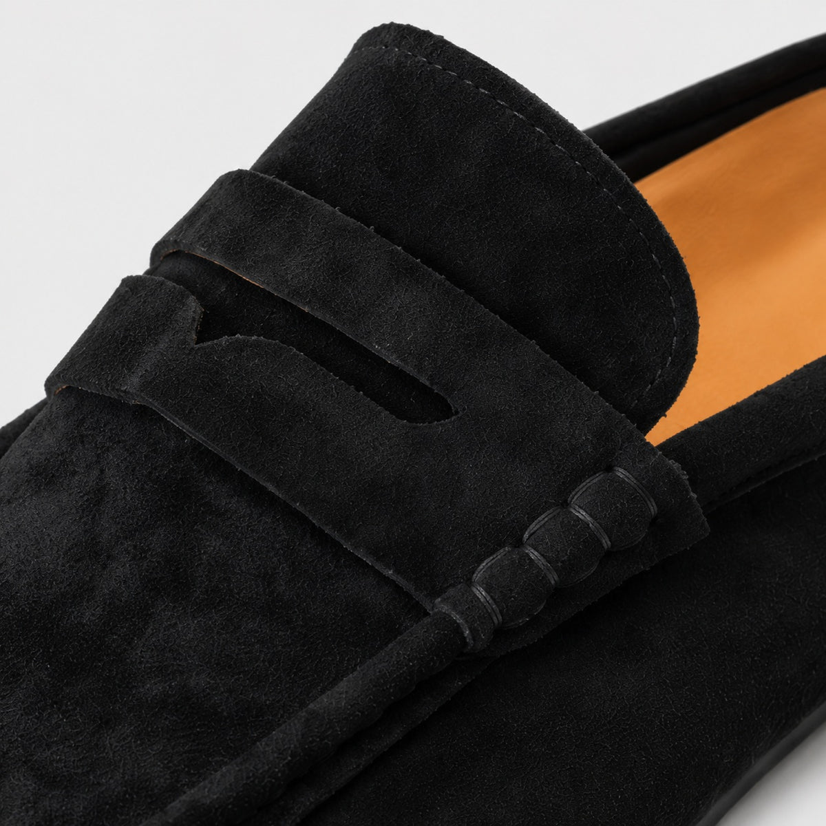 Noble Chaussure Mocassin Homme Noir Chausson Mocassin Mule Ouvert En Daim Noir