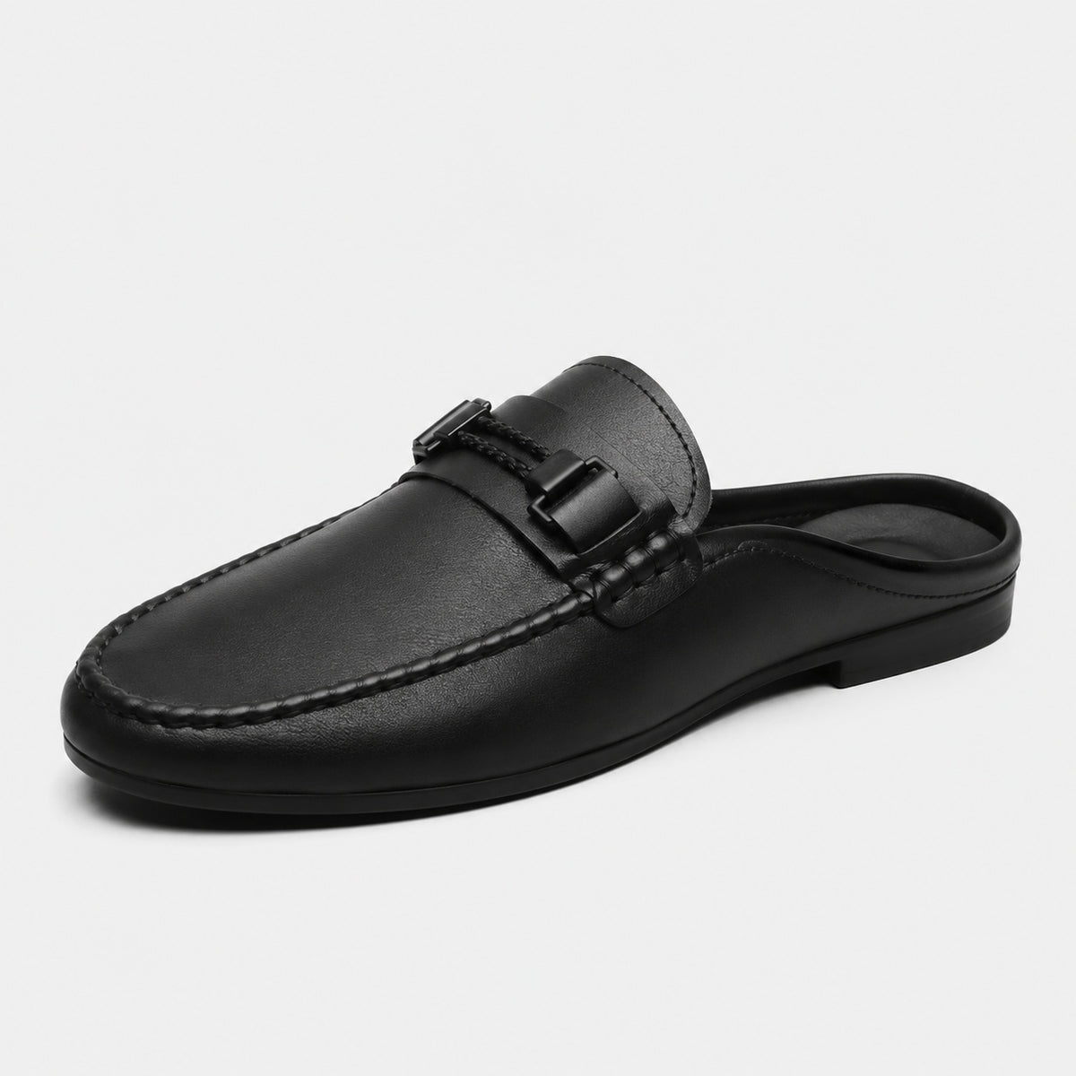 Noble Chaussure Mocassin Homme Noir Chausson Mocassin Mule Ouvert Noir