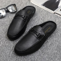 Noble Chaussure Mocassin Homme Noir Chausson Mocassin Mule Ouvert Noir