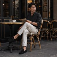 Noble Chaussure Mocassin Homme Noir Mocassin Homme Classique De Conduite À Nœud Noir