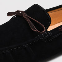Noble Chaussure Mocassin Homme Noir Mocassin Homme Classique De Conduite À Nœud Noir