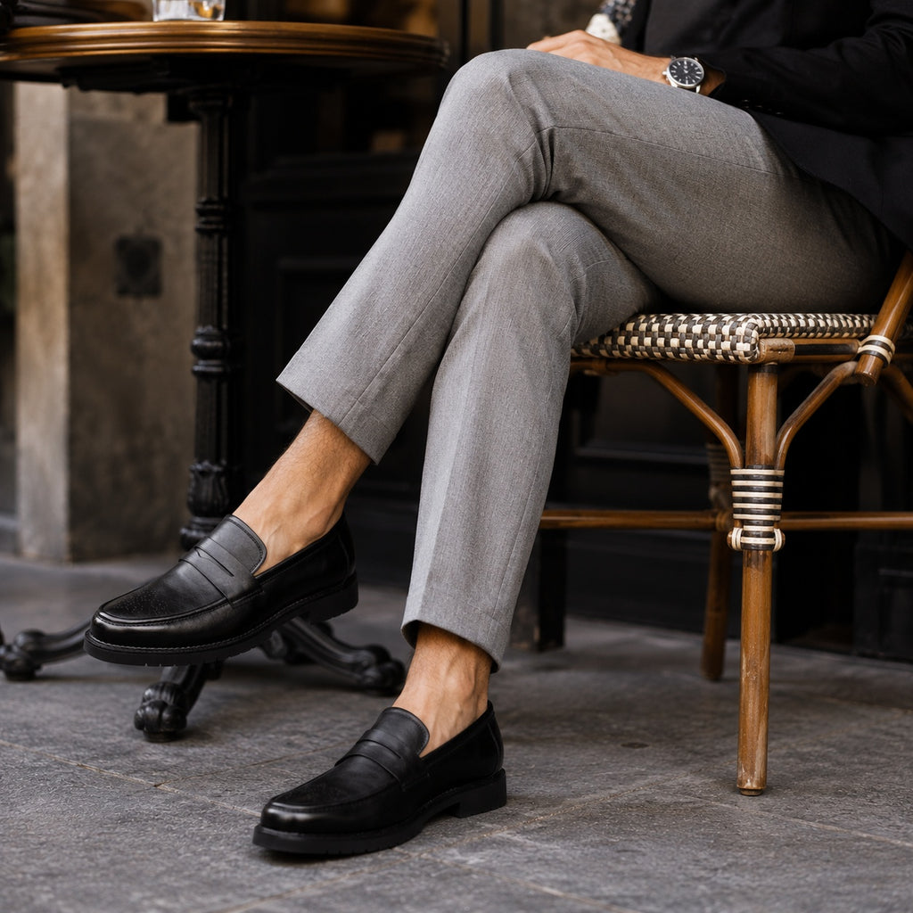 Noble Chaussure Mocassin Homme Noir Mocassin Homme Luxe Noir