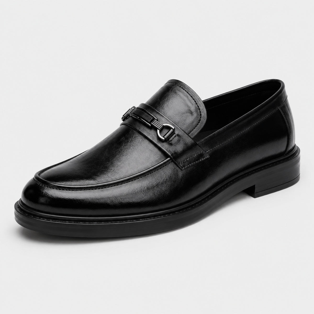 Noble Chaussure Mocassin Homme Noir Mocassin Homme Noir Brillant