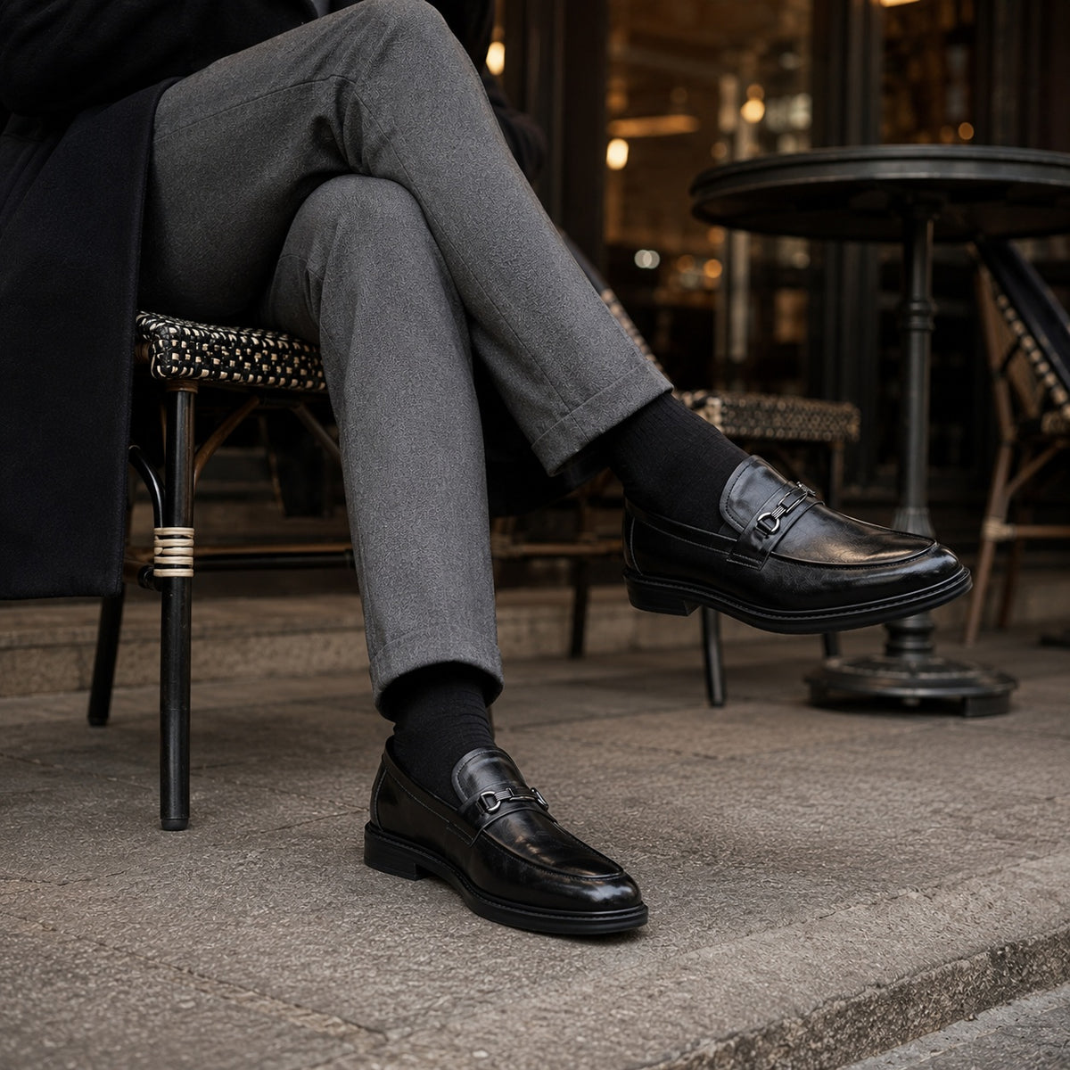 Noble Chaussure Mocassin Homme Noir Mocassin Homme Noir Brillant