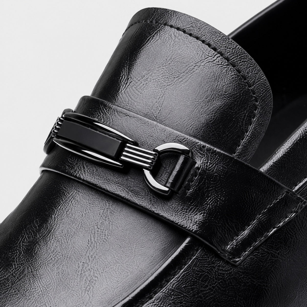 Noble Chaussure Mocassin Homme Noir Mocassin Homme Noir Brillant