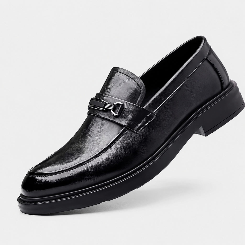 Noble Chaussure Mocassin Homme Noir Mocassin Homme Noir Brillant