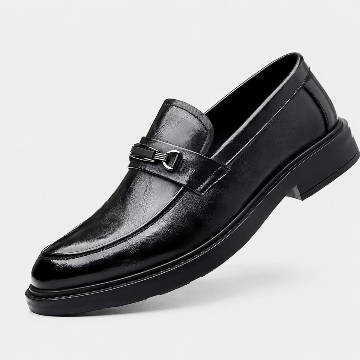 Noble Chaussure Mocassin Homme Noir Mocassin Homme Noir Brillant