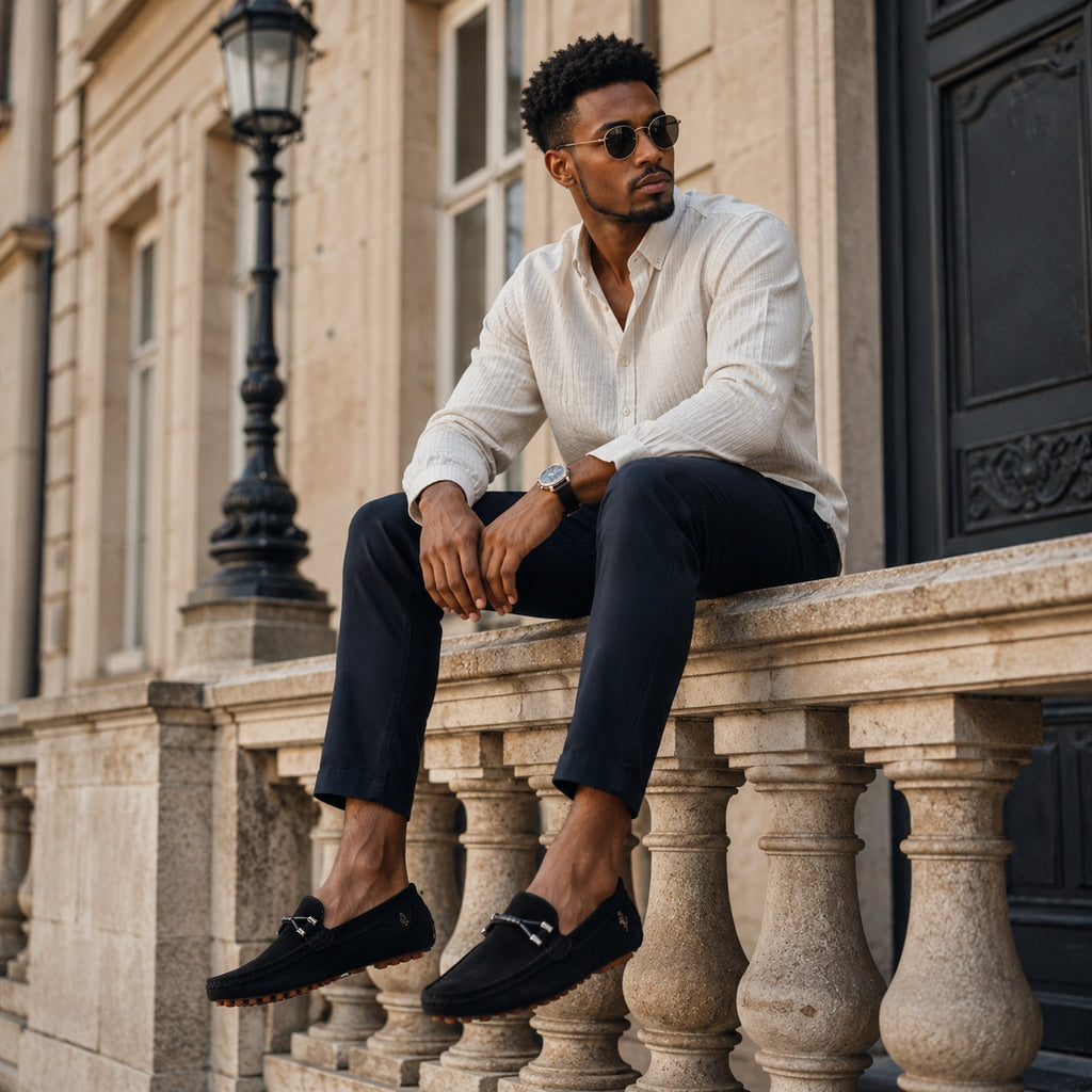 Noble Chaussure Mocassin Homme Noir Mocassin Noir Luxe