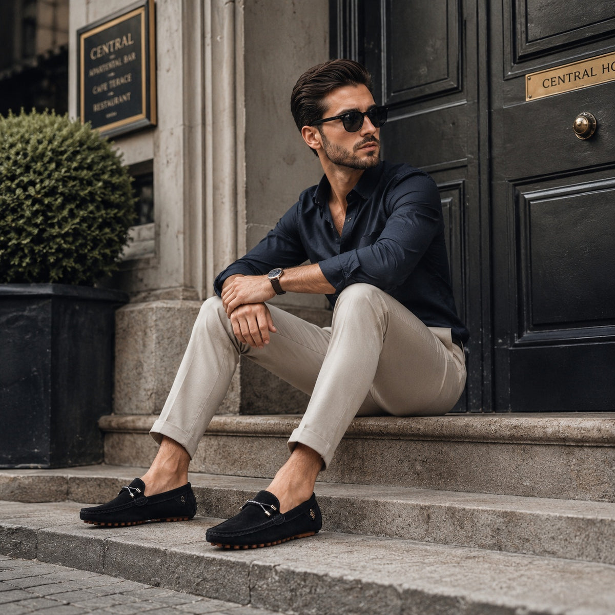 Noble Chaussure Mocassin Homme Noir Mocassin Noir Luxe