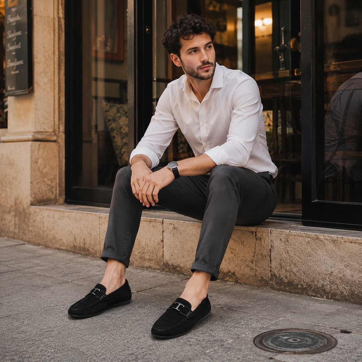 Noble Chaussure Mocassin Homme Noir Mocassin Noir Pour Costume Homme