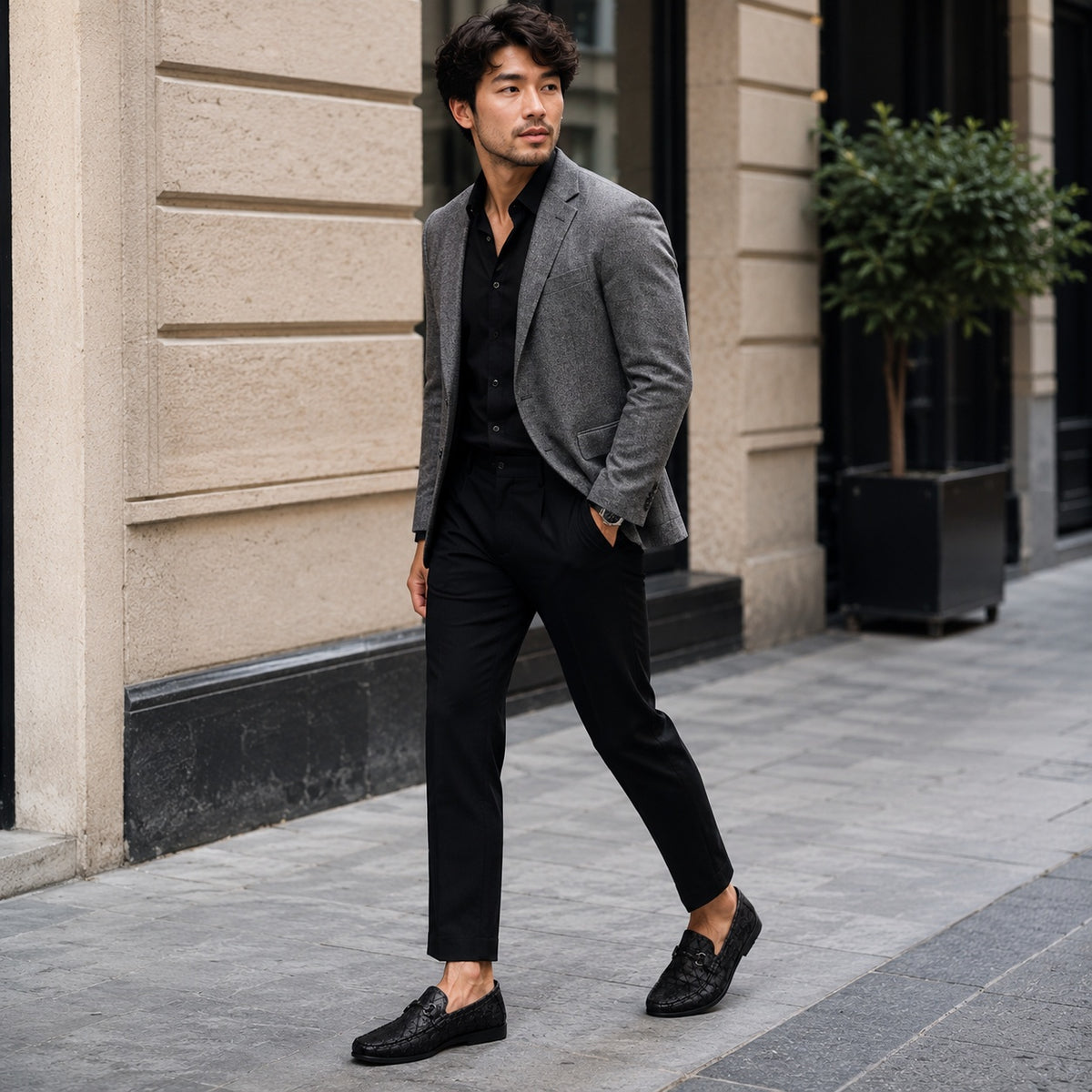 Noble Chaussure Mocassin Homme Noir Mocassins En Cuir Noir Luxe Pour Homme