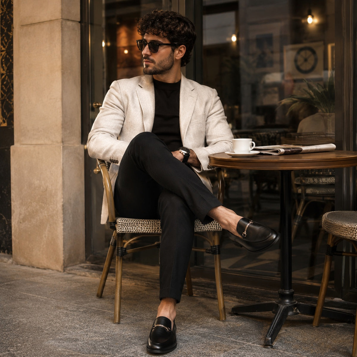 Noble Chaussure Mocassin Homme Noir Mocassins Mules Homme Noir