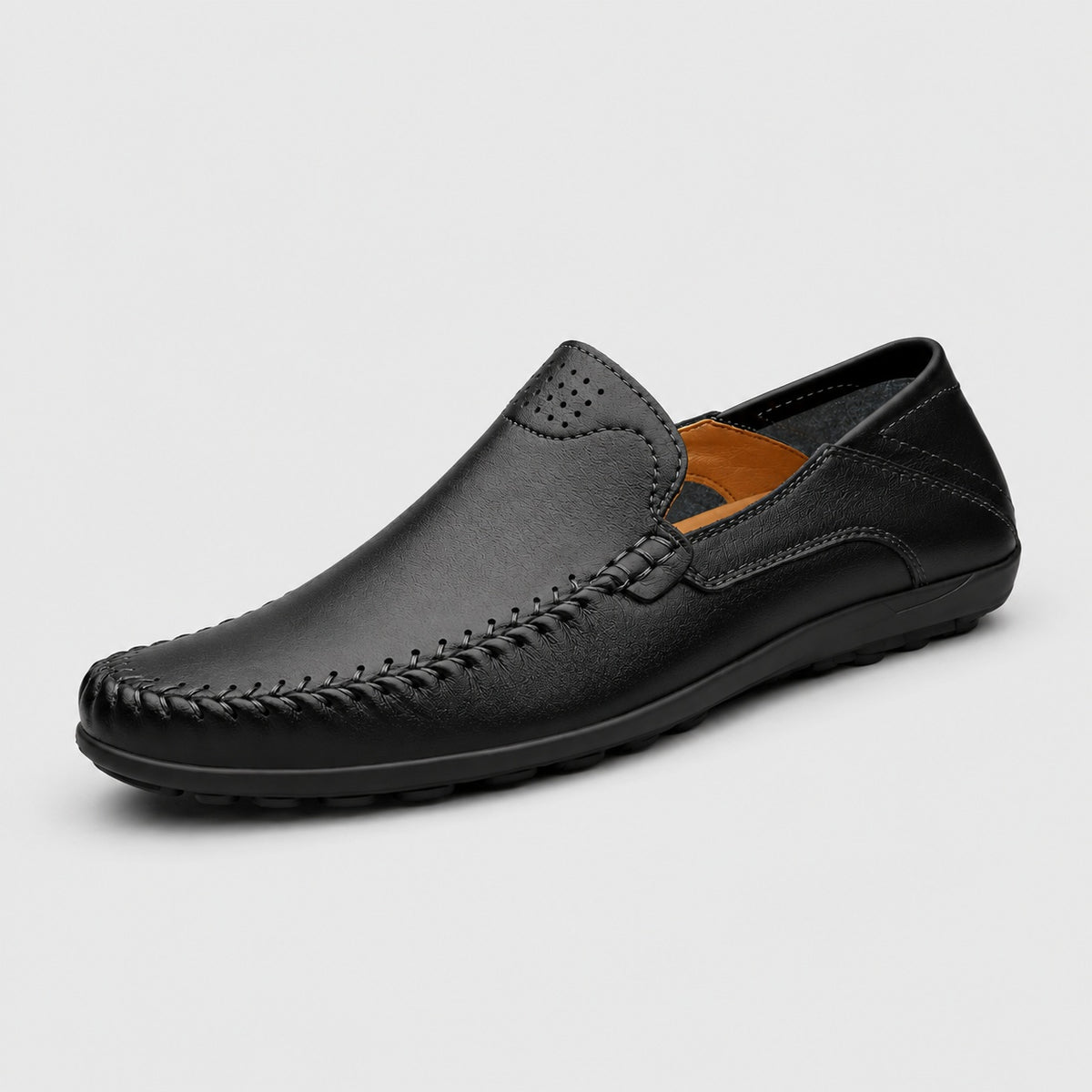 Noble Chaussure Mocassin Homme Noir Mocassins Orthopédiques En Cuir De Vache Souple Pour Homme