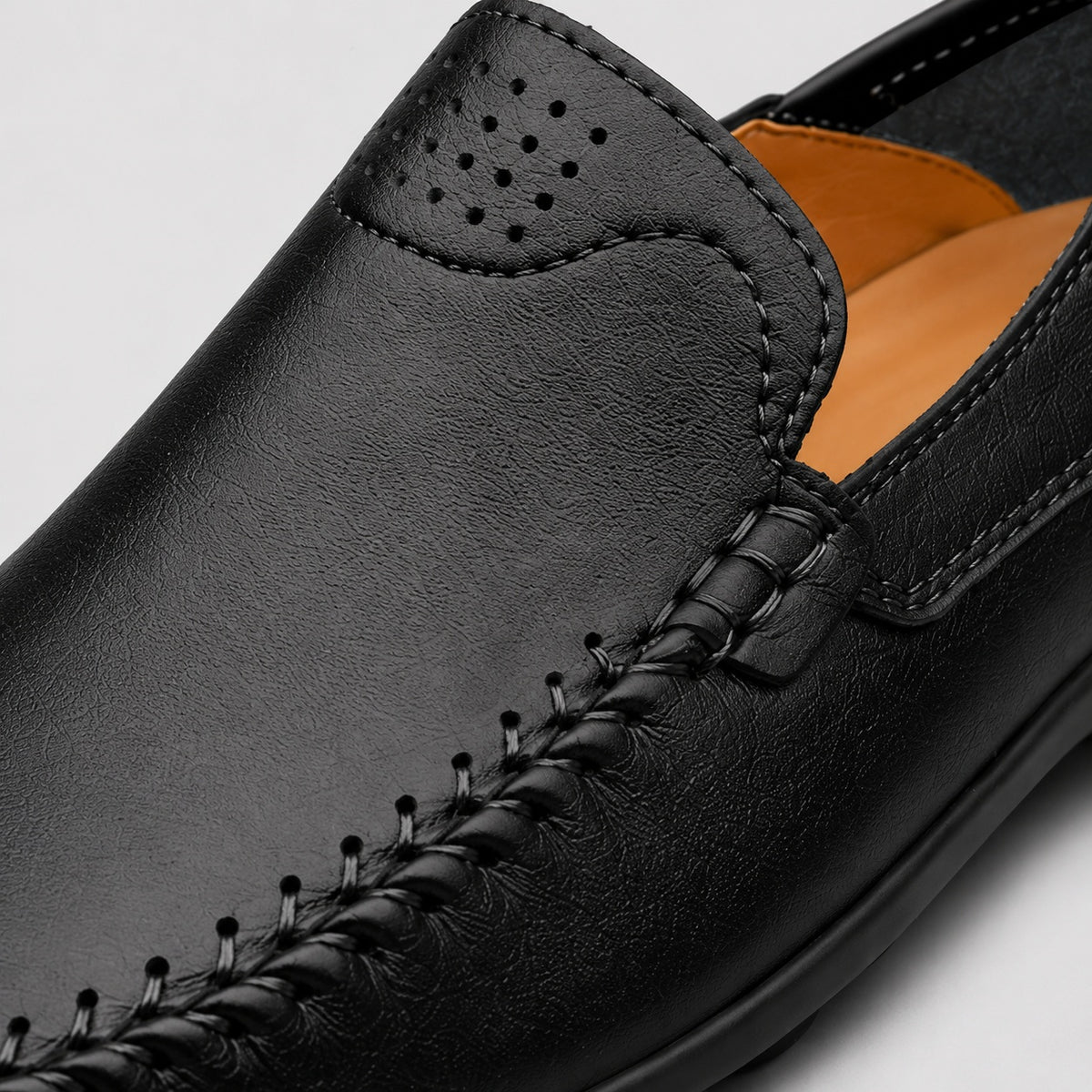 Noble Chaussure Mocassin Homme Noir Mocassins Orthopédiques En Cuir De Vache Souple Pour Homme