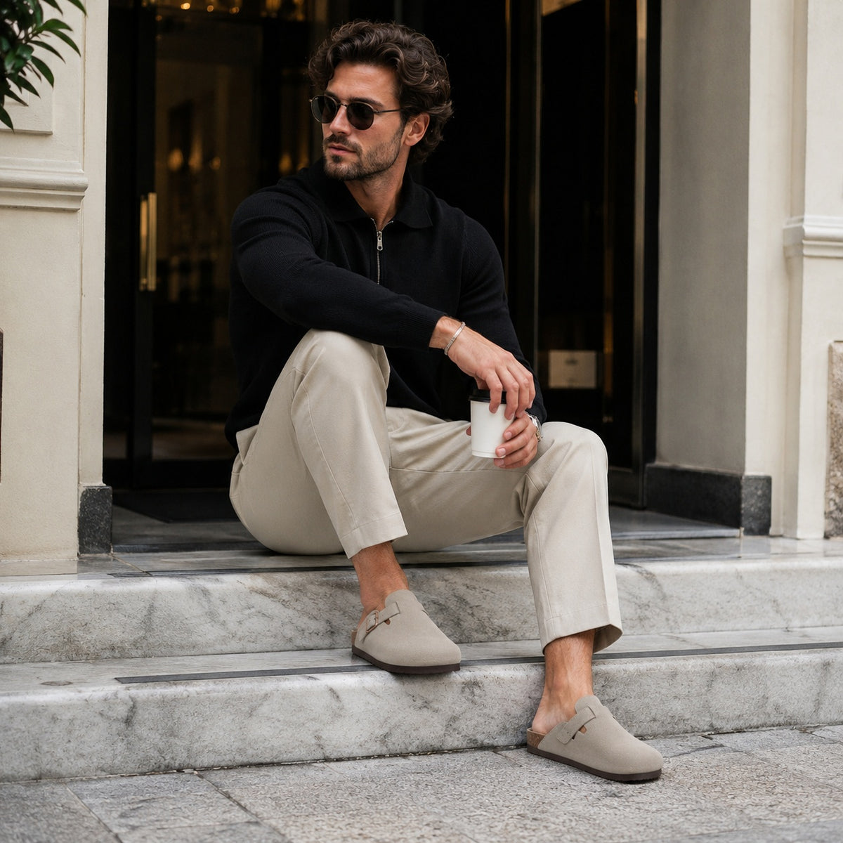 Noble Chaussure Sandale Homme Cuir Sandale Classe Sandale Cuir Homme Luxe