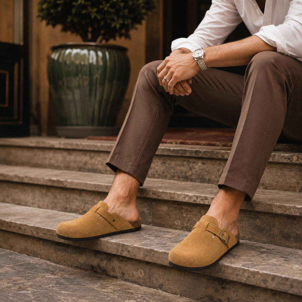 Noble Chaussure Sandale Homme Cuir Sandales Homme Cuir Artisanal Confort