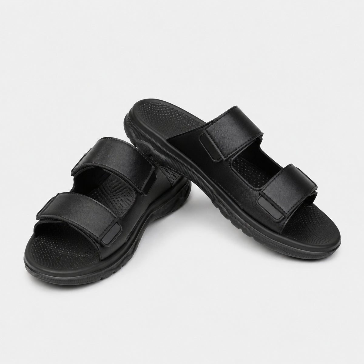 Noble Chaussure Sandale Homme Cuir Sandales Homme Cuir Confort noir