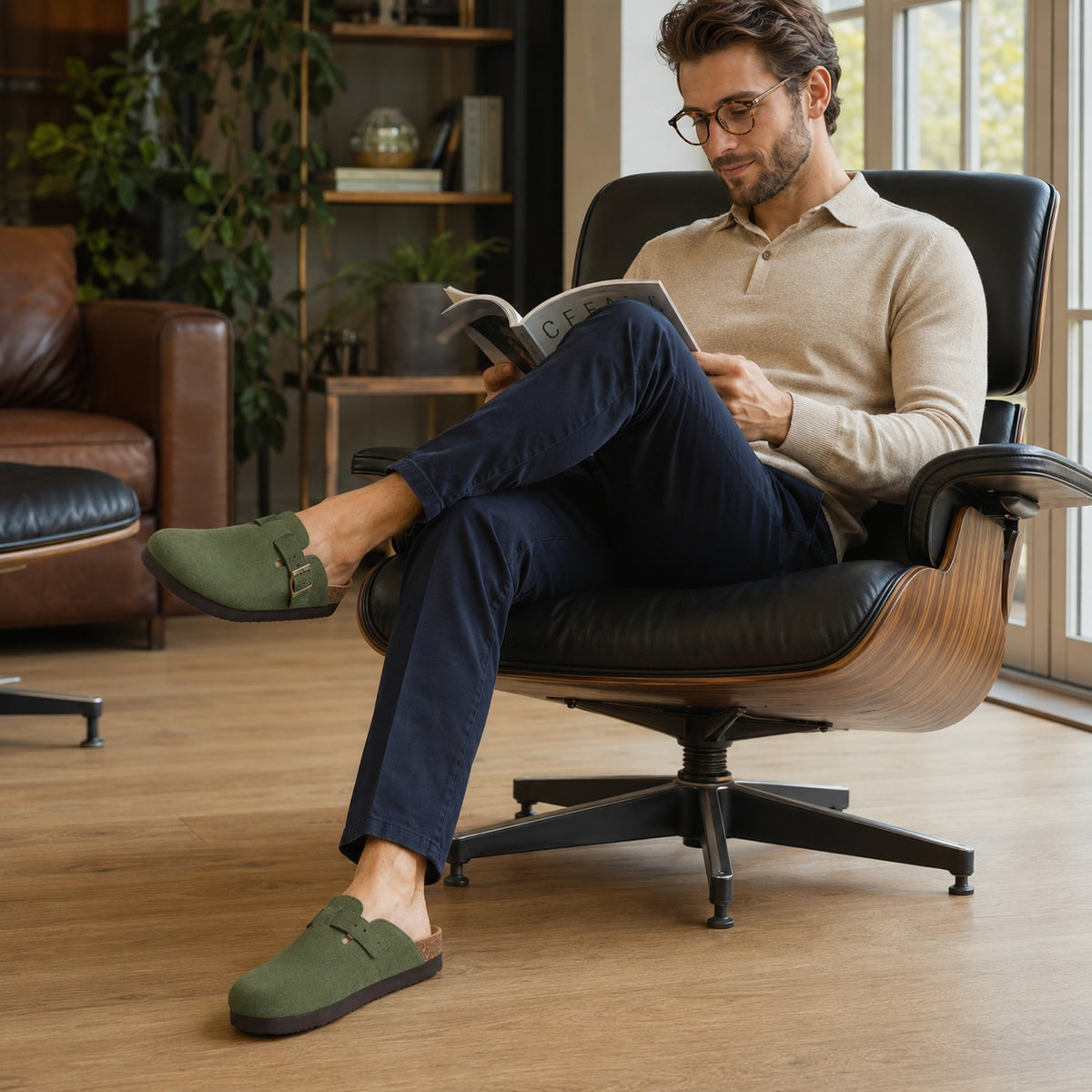 Noble Chaussure Sandale Homme Été Oslo Sabot Daim Homme