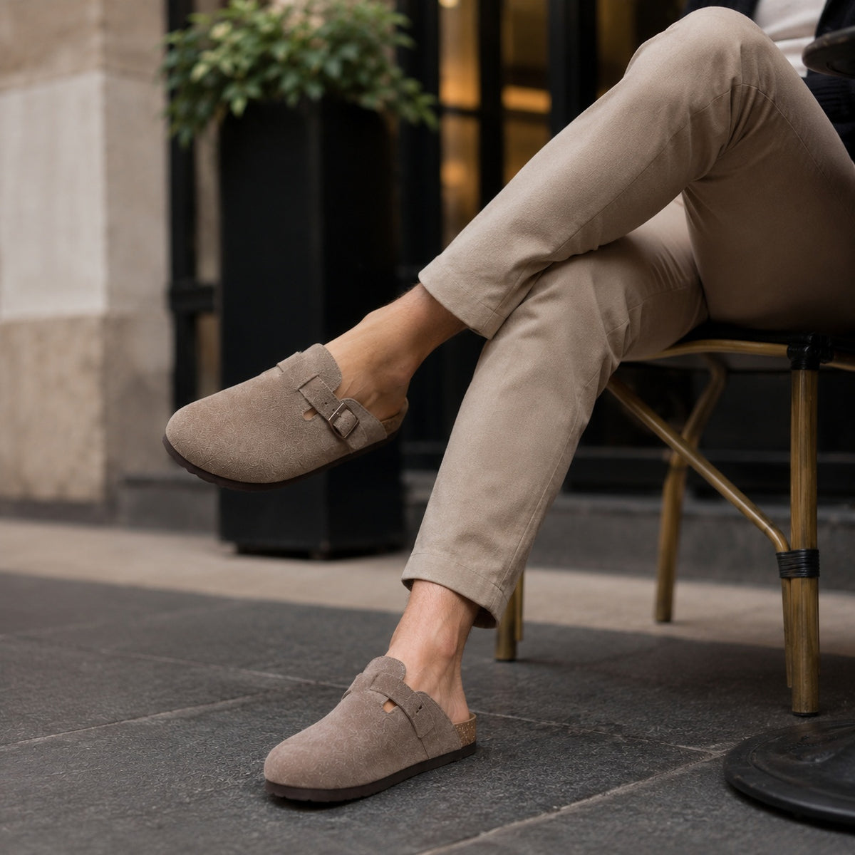 Noble Chaussure Sandale Homme Été Sandale Homme Confort Été Marron Camel À Bride Ajustable