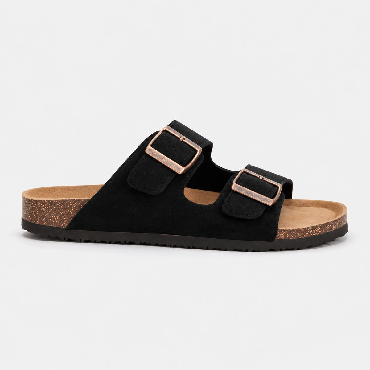 Noble Chaussure Sandale Homme Été Sandale Homme Confort Été Noire à Doubles Brides