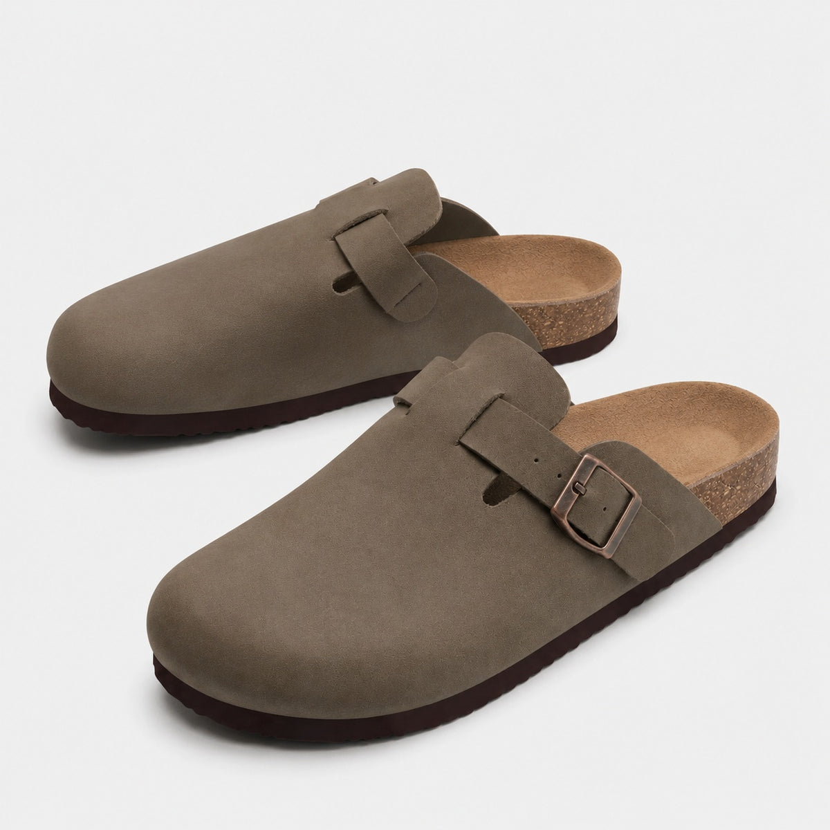 Noble Chaussure Sandale Homme Été Sandale Homme Confort Été Vert Kaki Vieilli