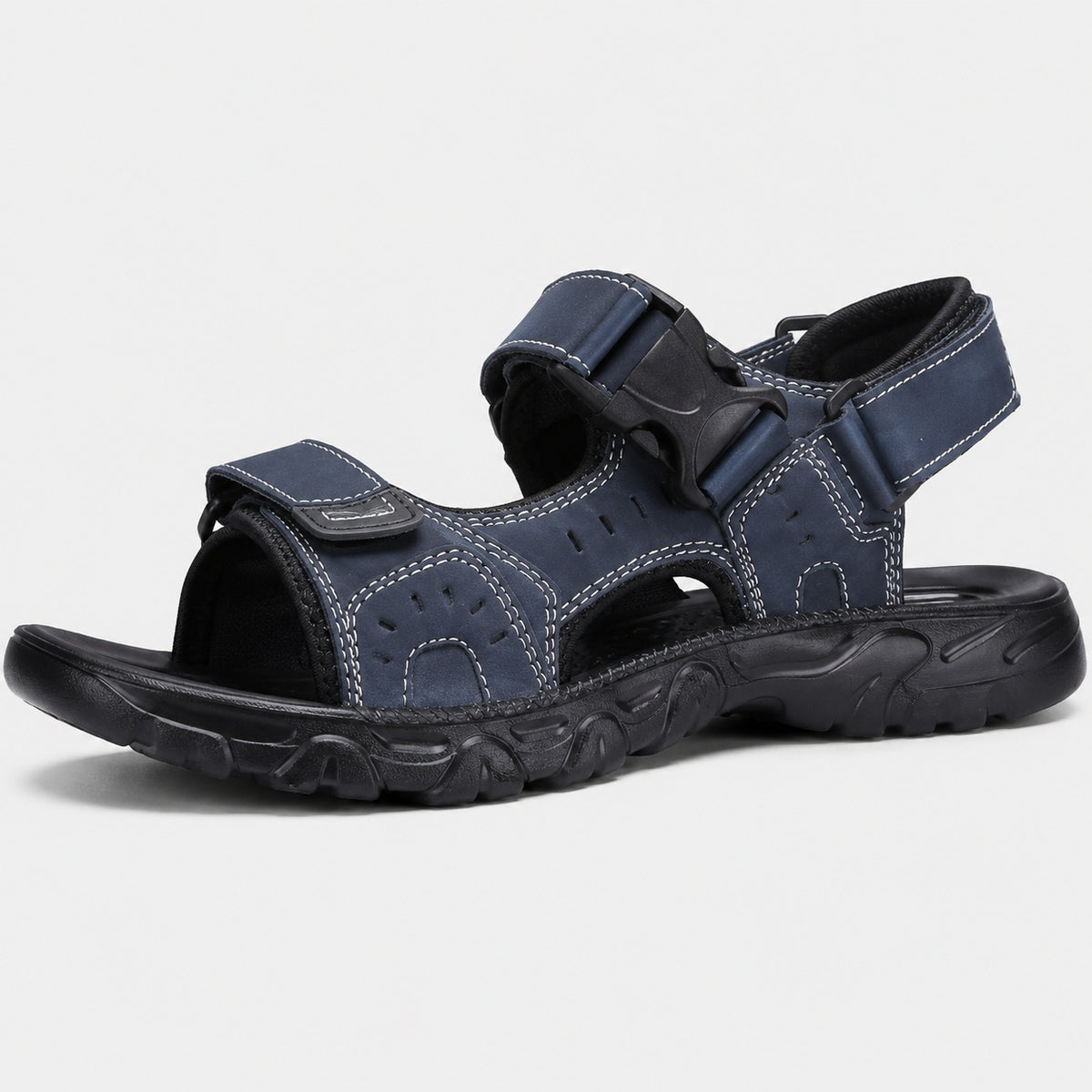 Noble Chaussure Sandale Homme Marche Sandale Confortable Marche Bleu