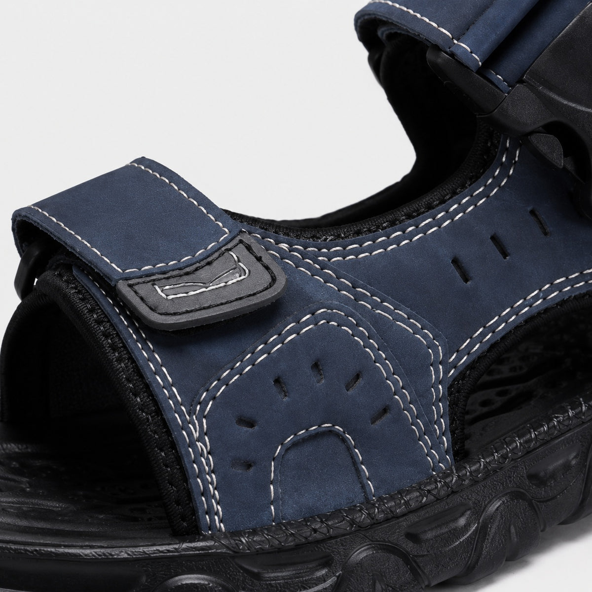 Noble Chaussure Sandale Homme Marche Sandale Confortable Marche Bleu