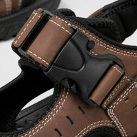 Noble Chaussure Sandale Homme Marche Sandale Confortable Marche Marron