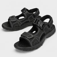 Noble Chaussure Sandale Homme Marche Sandale Confortable Marche Noir
