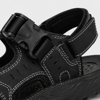 Noble Chaussure Sandale Homme Marche Sandale Confortable Marche Noir
