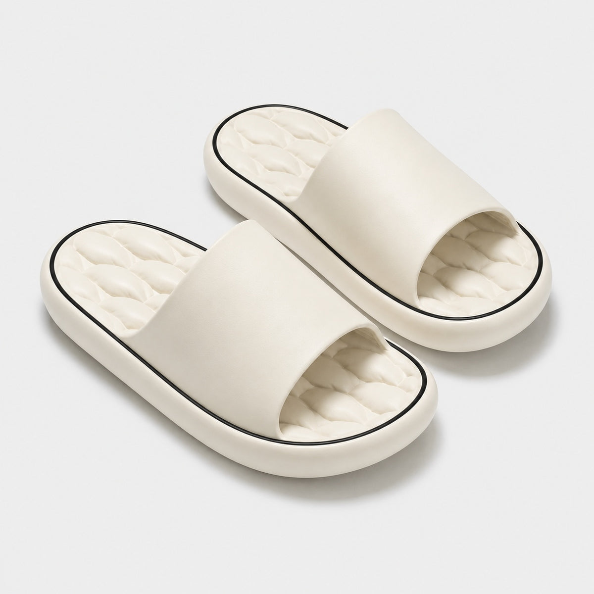 Noble Chaussure Sandale Homme Plastique Sandale Homme Confort Été Plastique Blanc Cassé