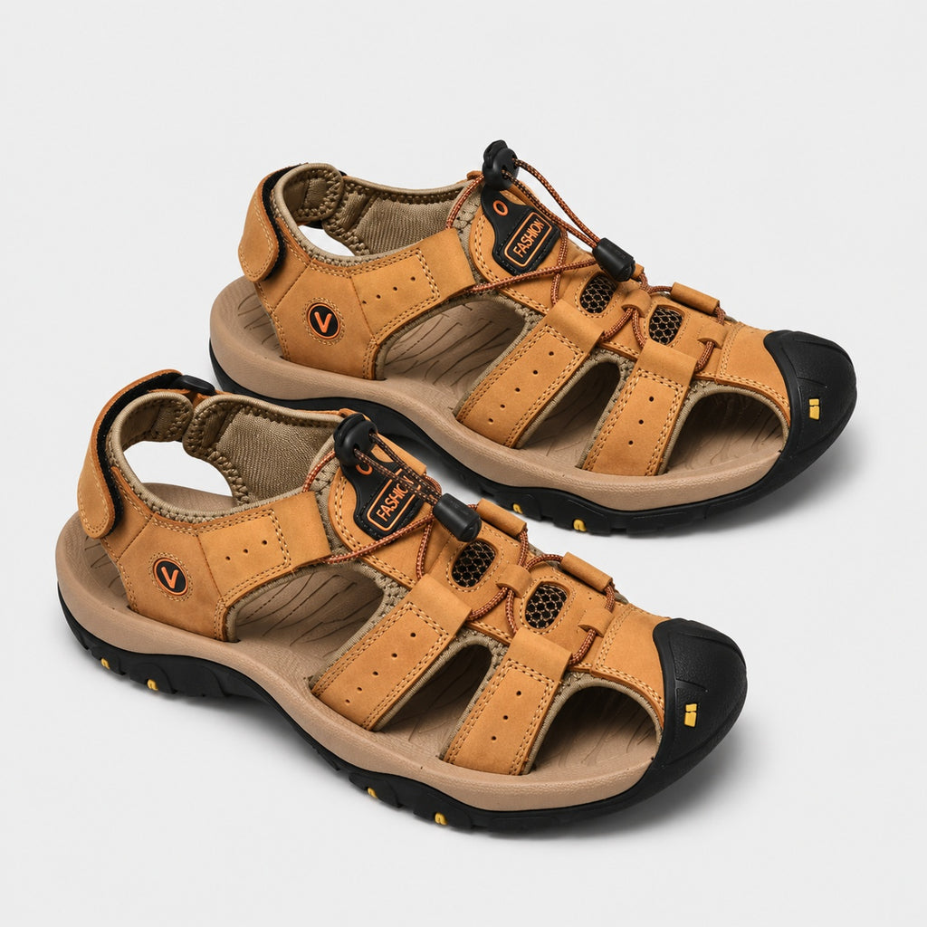 Noble Chaussure Sandale Homme Randonnée Sandales De Randonnée Homme Bout Fermé Marron