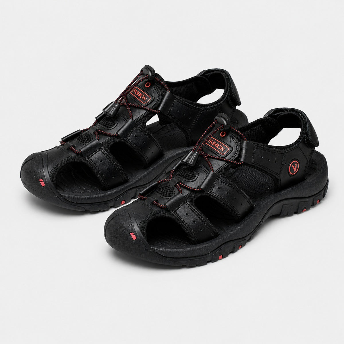 Noble Chaussure Sandale Homme Randonnée Sandales De Randonnée Homme Bout Fermé Noir