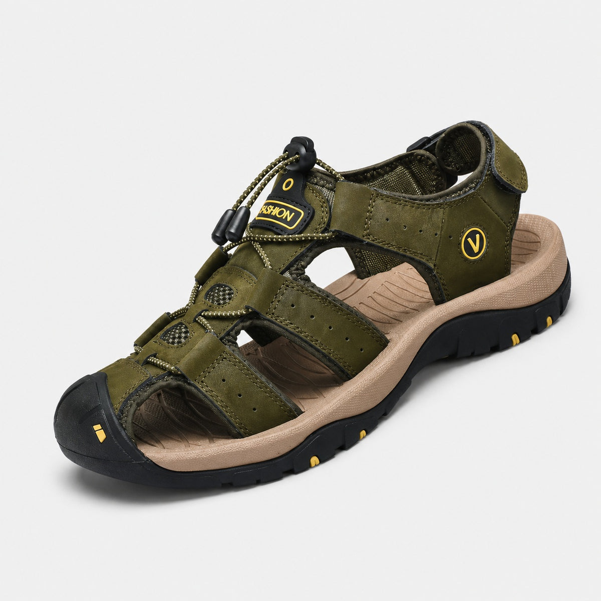 Noble Chaussure Sandale Homme Randonnée Sandales De Randonnée Homme Bout Fermé Vert